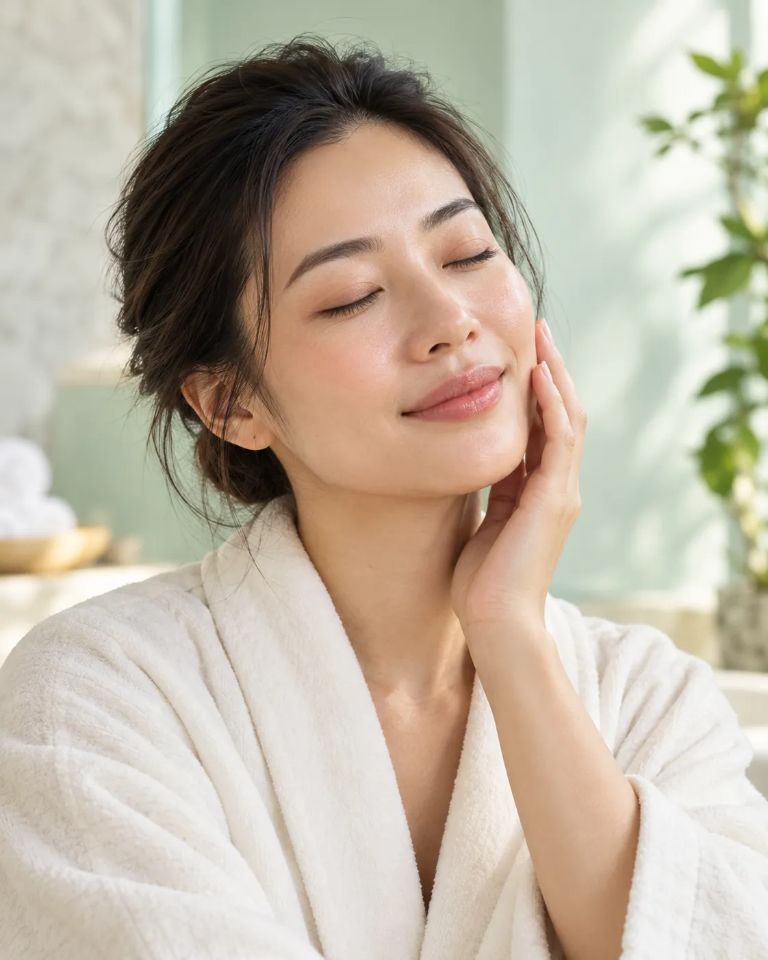 Hình ảnh chăm sóc da minh họa cho nội dung chiến dịch